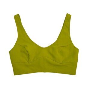 Lime Green Plunge Bralette Top with Hook Closure, Sincerely Jules, Size S. NWT